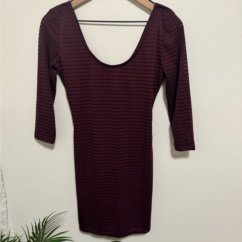 🍷❤️✨ Forever 21 Striped Mesh Dress
